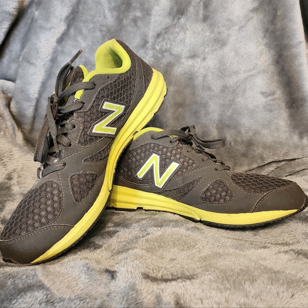 New Balance Women's Charcoal and Lime Athletic Shoes